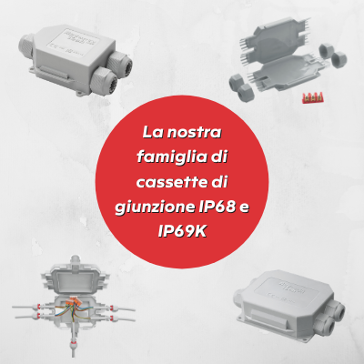 La nostra famiglia di cassette di giunzione IP68 e IP69K